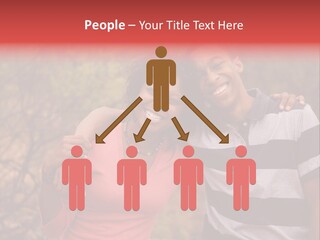 A Couple Of People Standing Next To Each Other PowerPoint Template