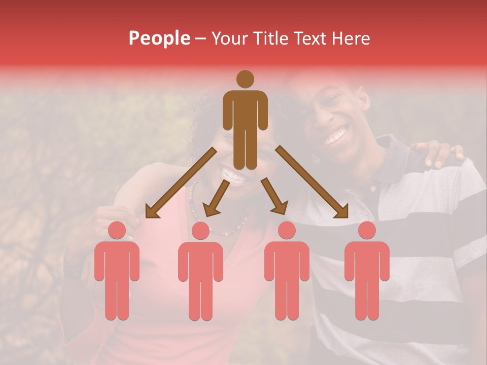 A Couple Of People Standing Next To Each Other PowerPoint Template