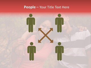 A Couple Of People Standing Next To Each Other PowerPoint Template