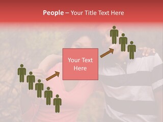 A Couple Of People Standing Next To Each Other PowerPoint Template