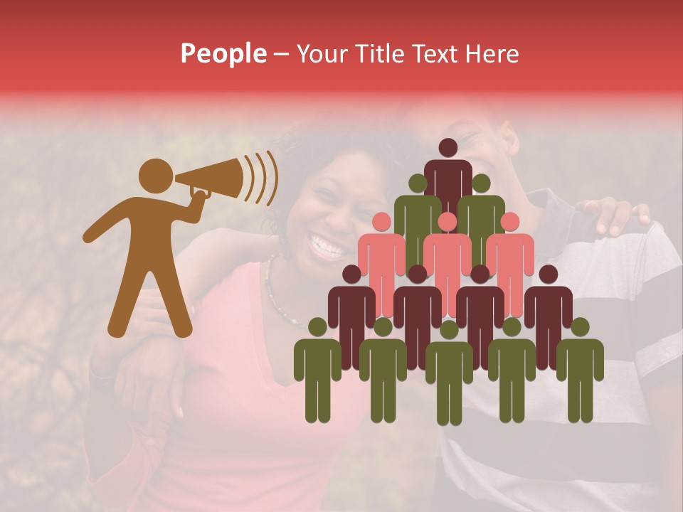 A Couple Of People Standing Next To Each Other PowerPoint Template