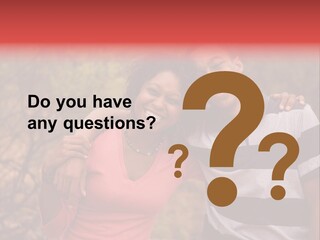 A Couple Of People Standing Next To Each Other PowerPoint Template