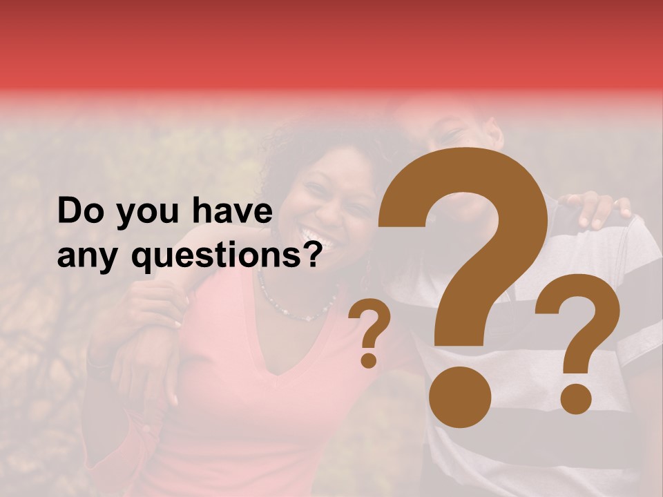 A Couple Of People Standing Next To Each Other PowerPoint Template