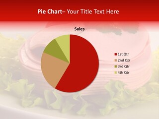 A Plate Of Food With Lettuce And Tomato On It PowerPoint Template