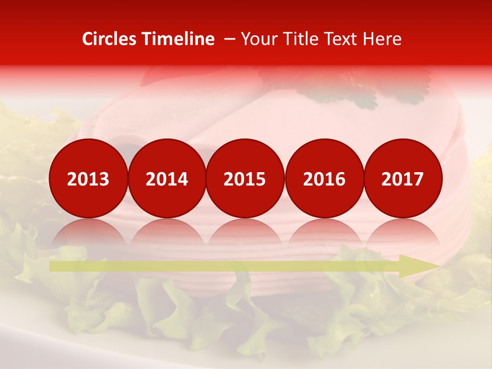 A Plate Of Food With Lettuce And Tomato On It PowerPoint Template
