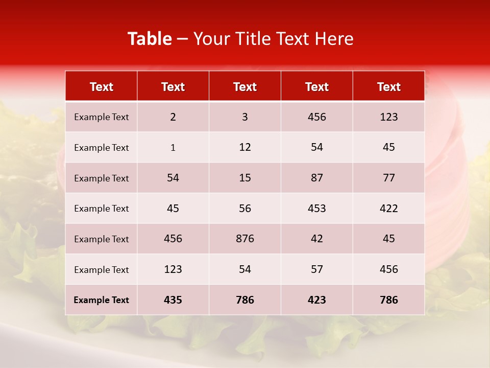 A Plate Of Food With Lettuce And Tomato On It PowerPoint Template