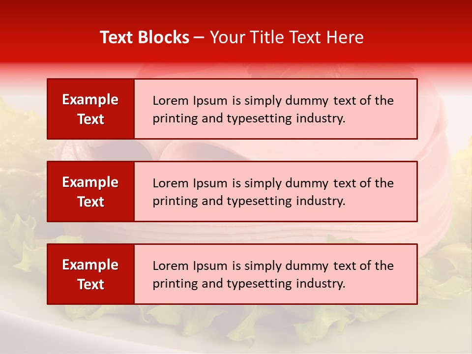 A Plate Of Food With Lettuce And Tomato On It PowerPoint Template
