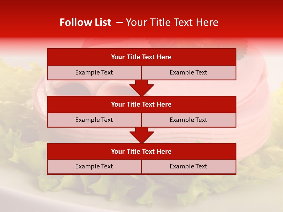 A Plate Of Food With Lettuce And Tomato On It PowerPoint Template
