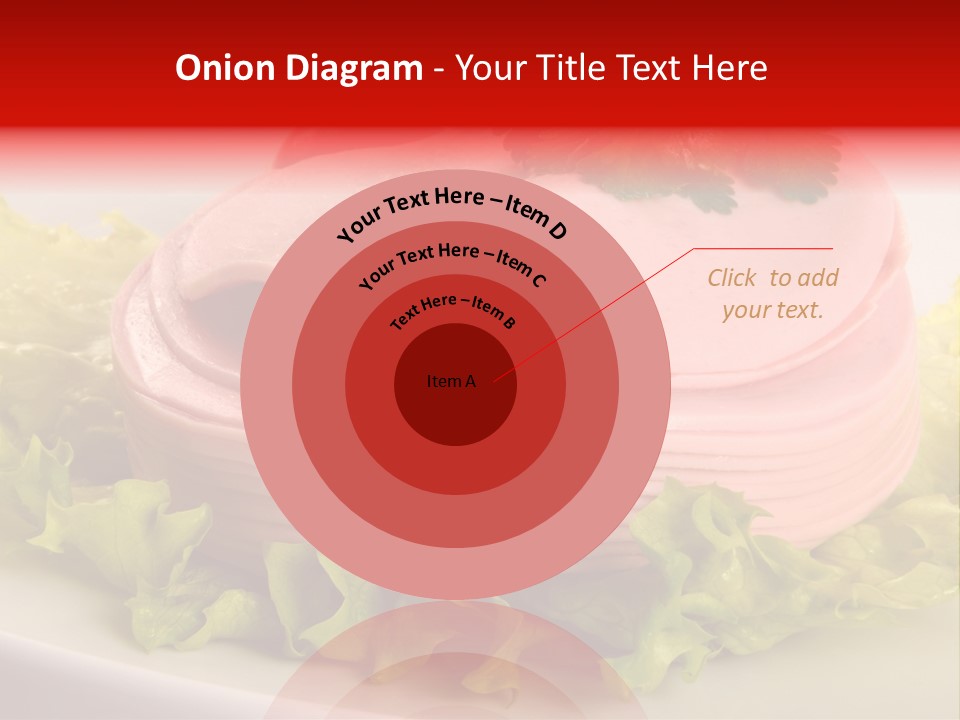 A Plate Of Food With Lettuce And Tomato On It PowerPoint Template