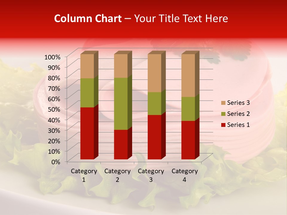 A Plate Of Food With Lettuce And Tomato On It PowerPoint Template
