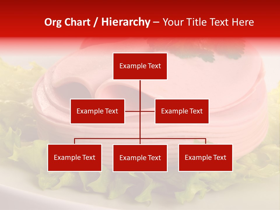 A Plate Of Food With Lettuce And Tomato On It PowerPoint Template
