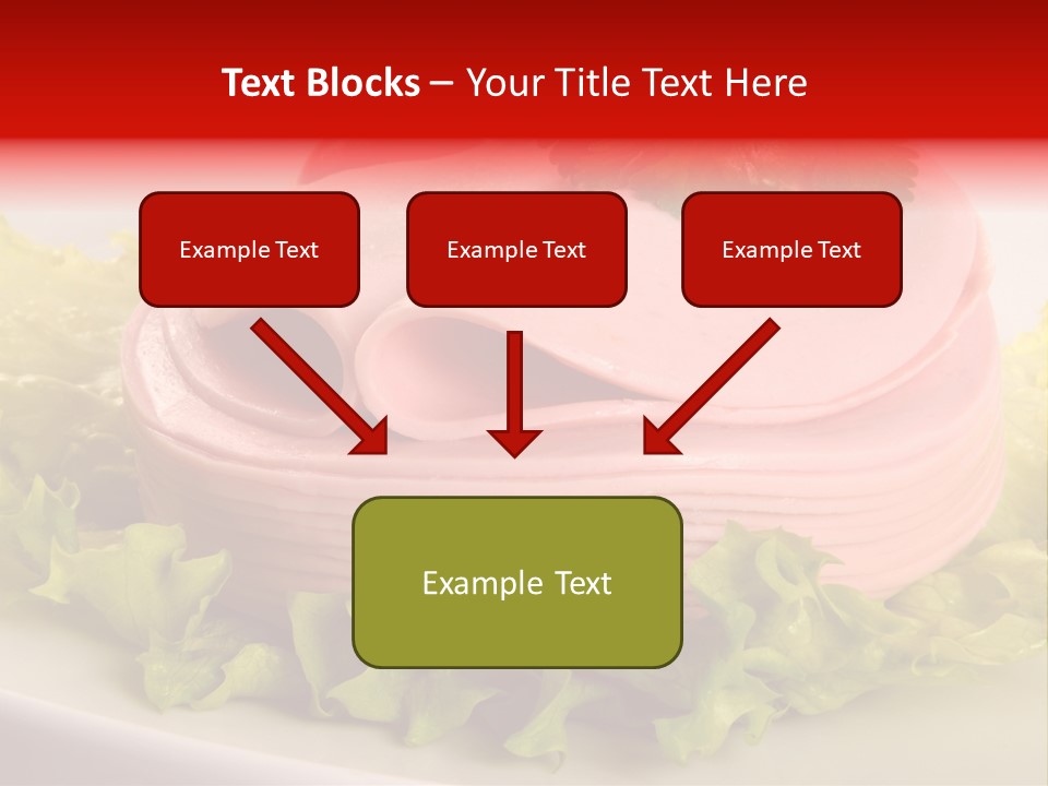 A Plate Of Food With Lettuce And Tomato On It PowerPoint Template