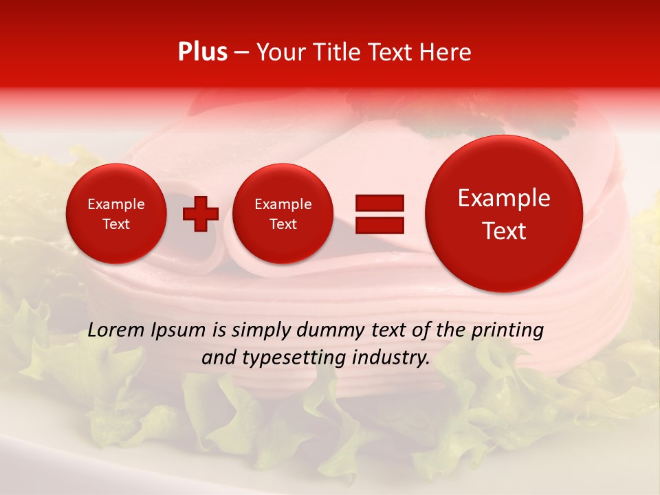 A Plate Of Food With Lettuce And Tomato On It PowerPoint Template