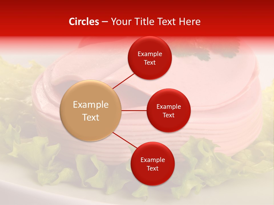 A Plate Of Food With Lettuce And Tomato On It PowerPoint Template