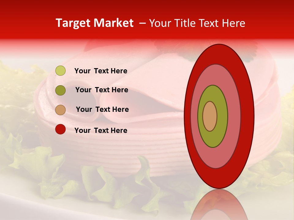 A Plate Of Food With Lettuce And Tomato On It PowerPoint Template