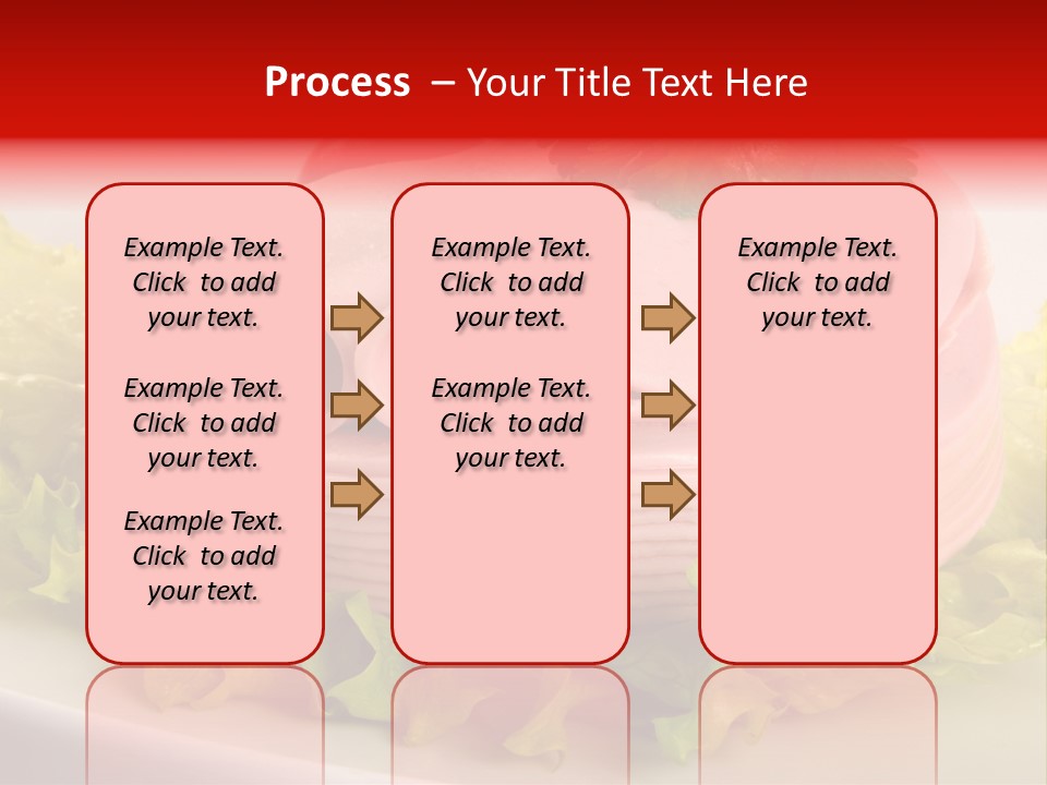 A Plate Of Food With Lettuce And Tomato On It PowerPoint Template