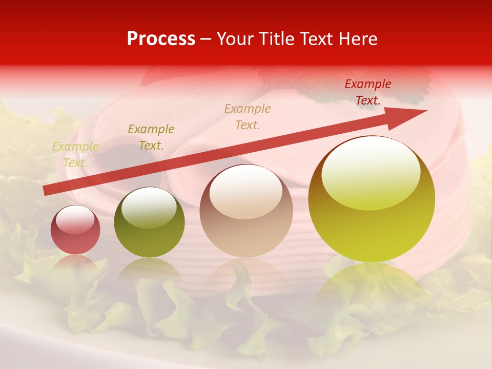 A Plate Of Food With Lettuce And Tomato On It PowerPoint Template