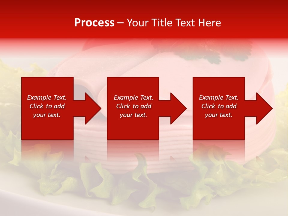 A Plate Of Food With Lettuce And Tomato On It PowerPoint Template