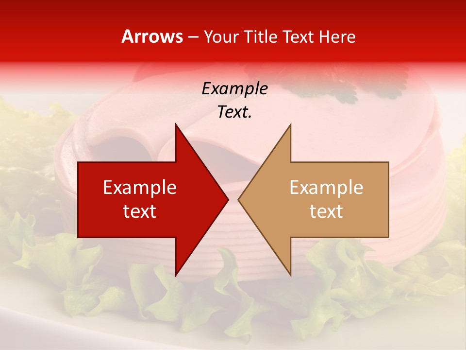 A Plate Of Food With Lettuce And Tomato On It PowerPoint Template