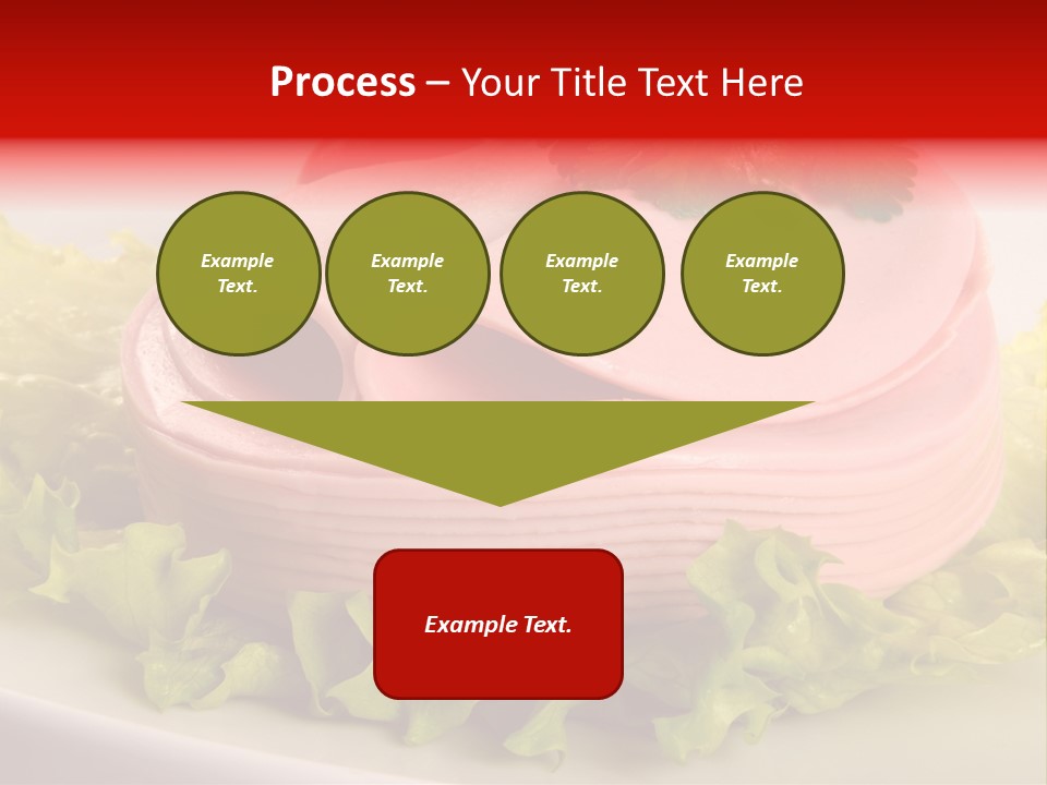 A Plate Of Food With Lettuce And Tomato On It PowerPoint Template
