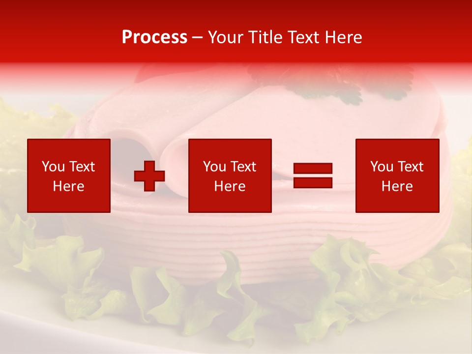 A Plate Of Food With Lettuce And Tomato On It PowerPoint Template