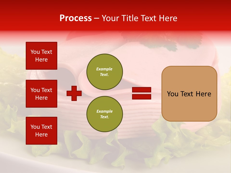 A Plate Of Food With Lettuce And Tomato On It PowerPoint Template