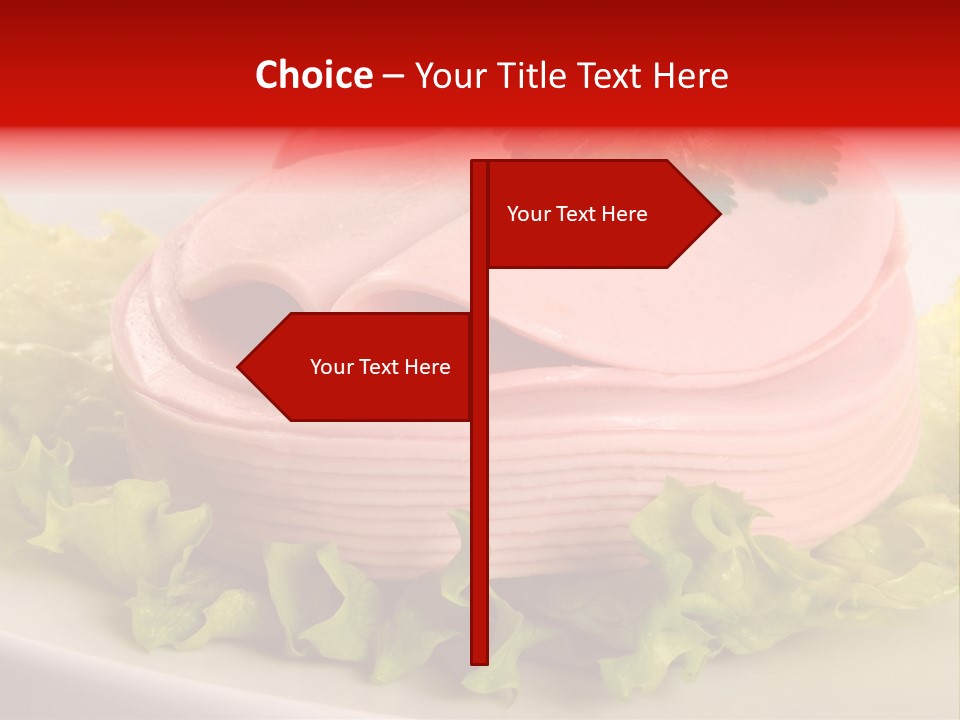 A Plate Of Food With Lettuce And Tomato On It PowerPoint Template