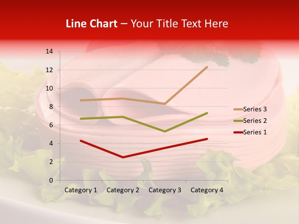 A Plate Of Food With Lettuce And Tomato On It PowerPoint Template