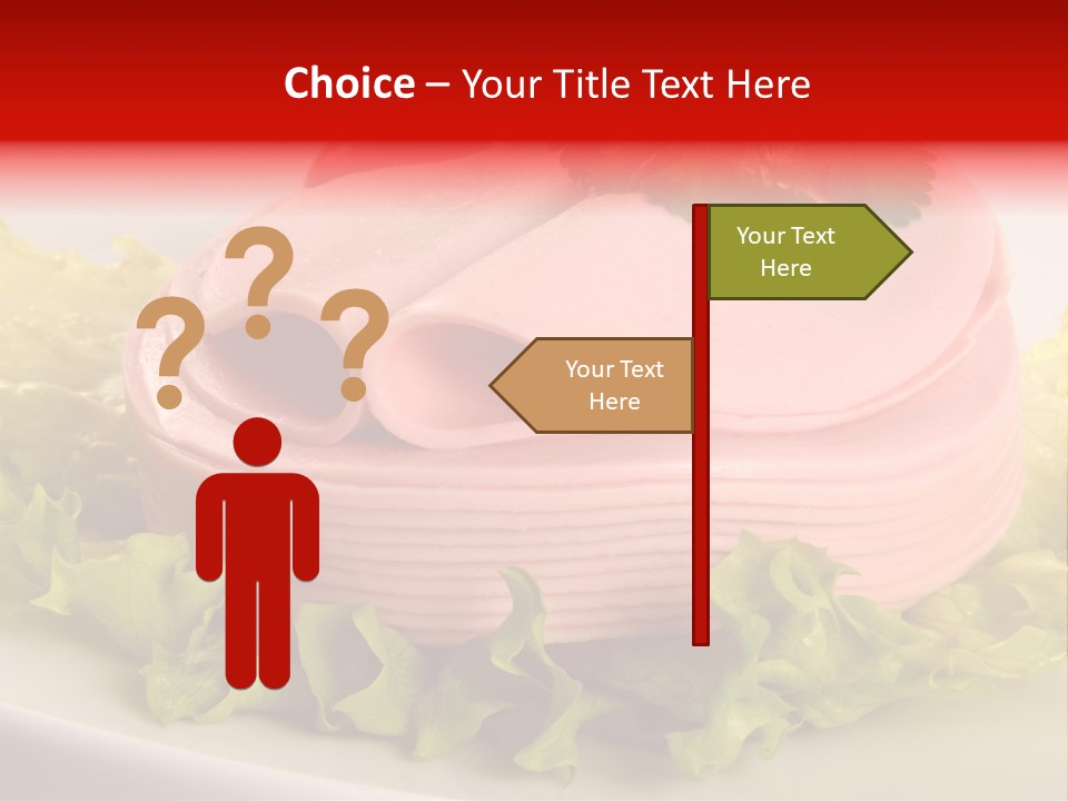 A Plate Of Food With Lettuce And Tomato On It PowerPoint Template