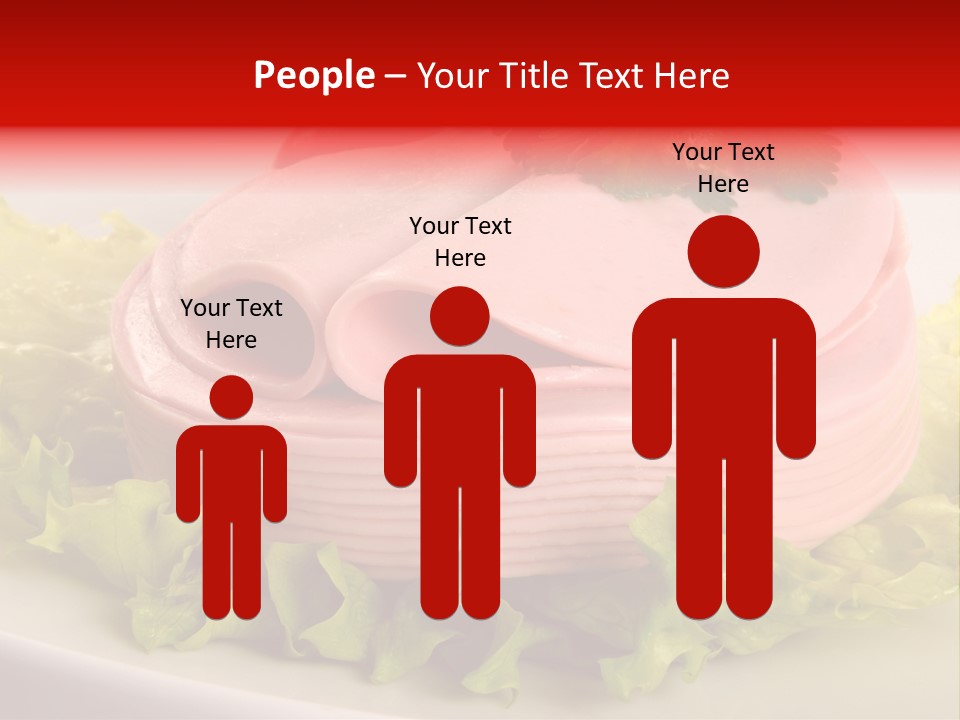 A Plate Of Food With Lettuce And Tomato On It PowerPoint Template