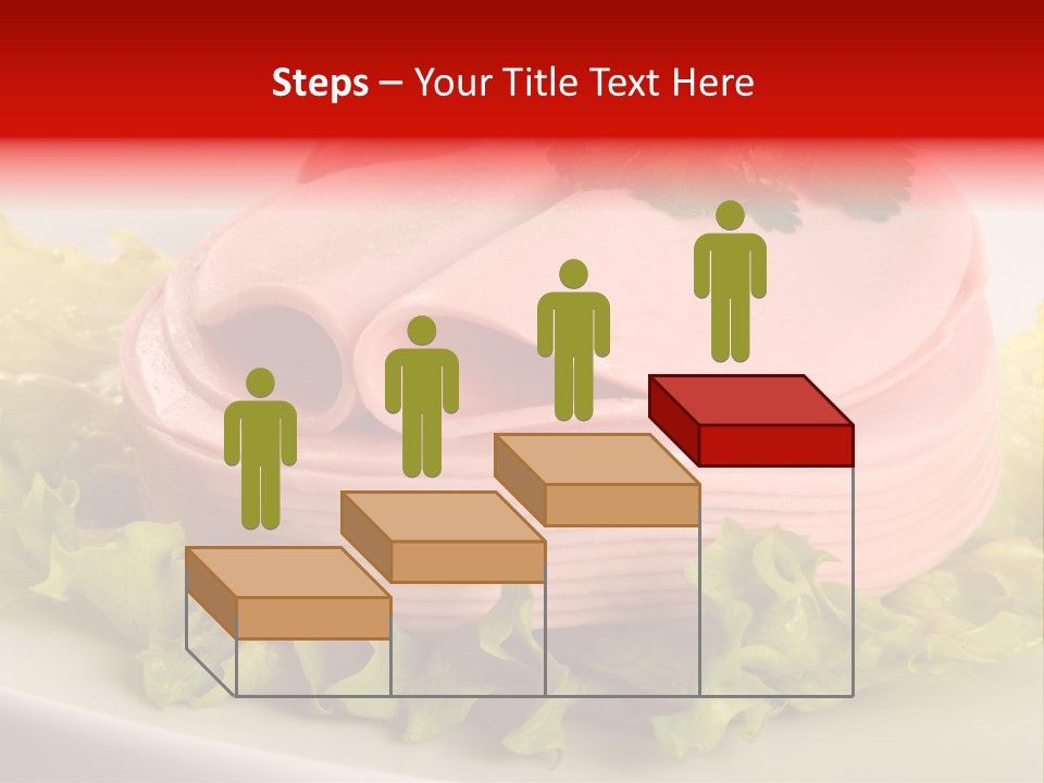 A Plate Of Food With Lettuce And Tomato On It PowerPoint Template