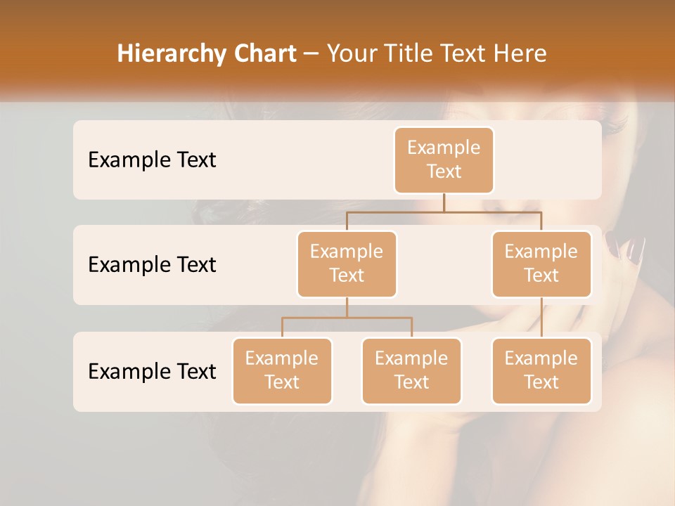 A Beautiful Woman With Long Hair And Red Lipstick PowerPoint Template