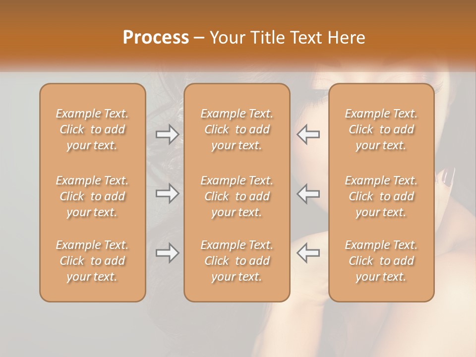 A Beautiful Woman With Long Hair And Red Lipstick PowerPoint Template