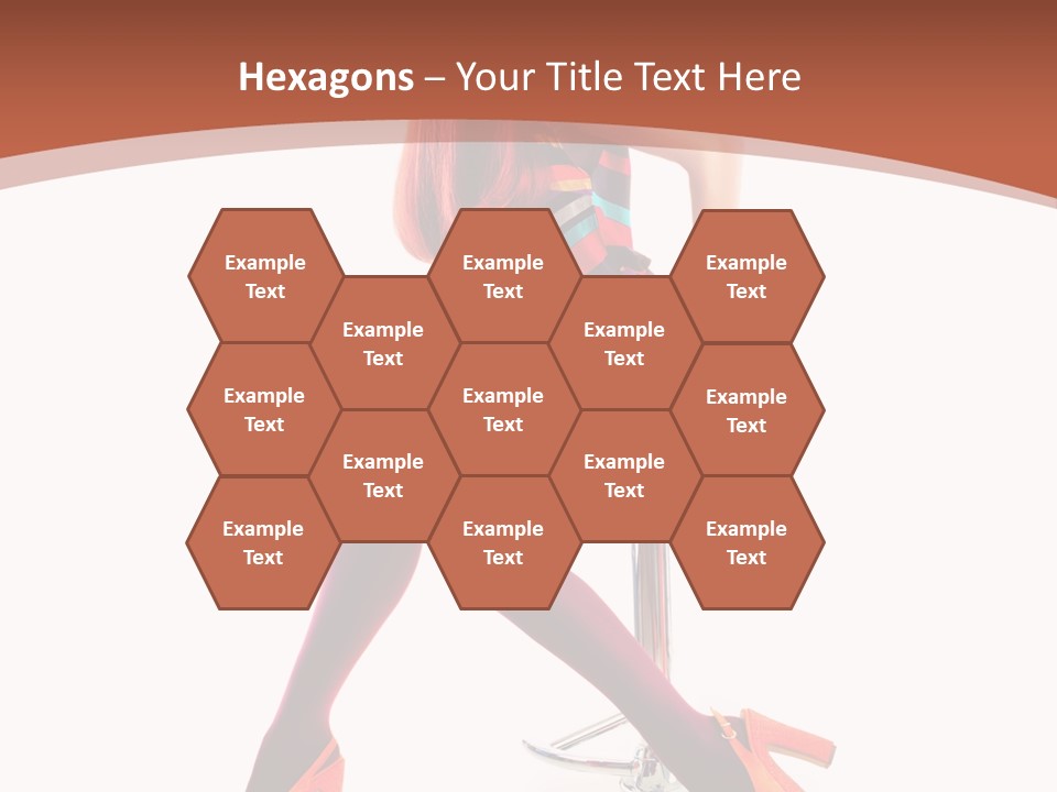 A Woman Sitting On A Stool With Her Legs Crossed PowerPoint Template