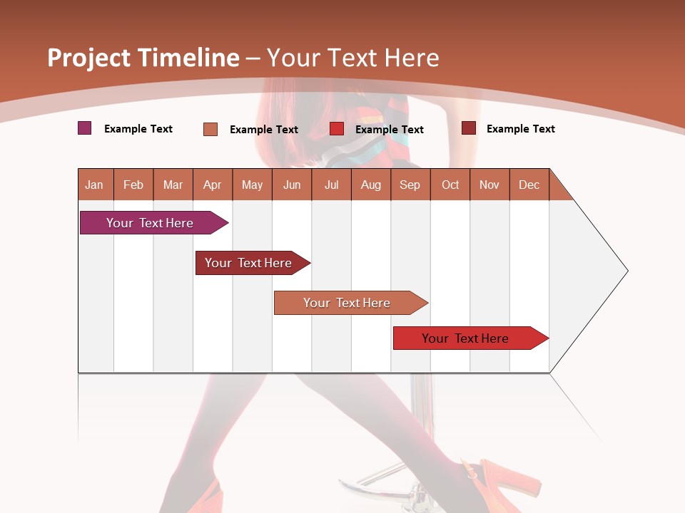 A Woman Sitting On A Stool With Her Legs Crossed PowerPoint Template