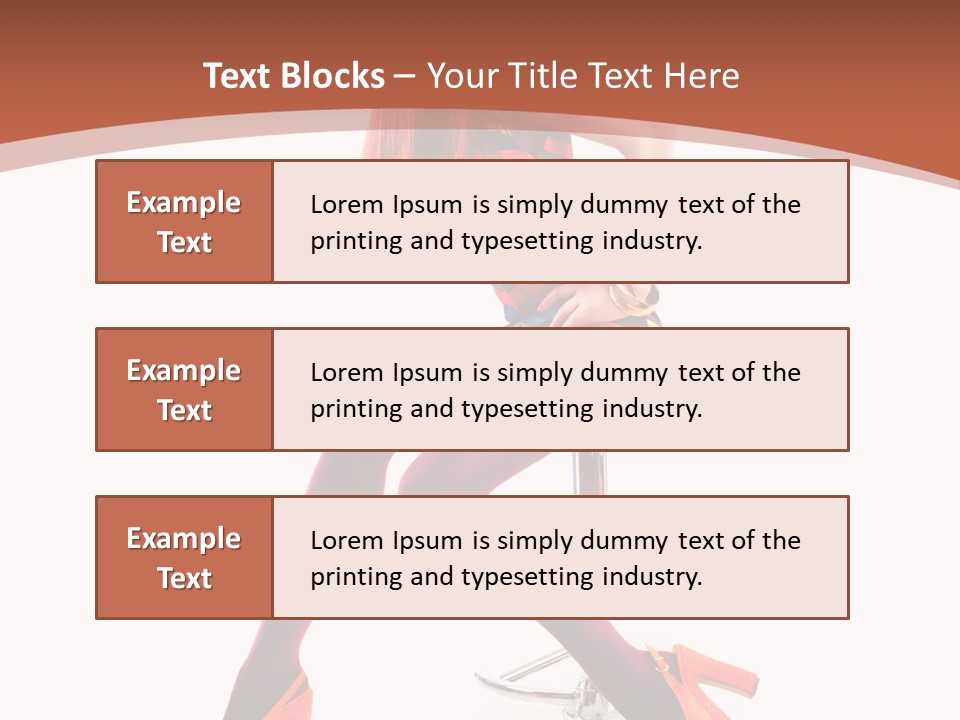 A Woman Sitting On A Stool With Her Legs Crossed PowerPoint Template