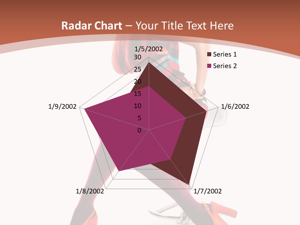 A Woman Sitting On A Stool With Her Legs Crossed PowerPoint Template