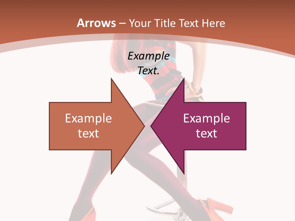 A Woman Sitting On A Stool With Her Legs Crossed PowerPoint Template