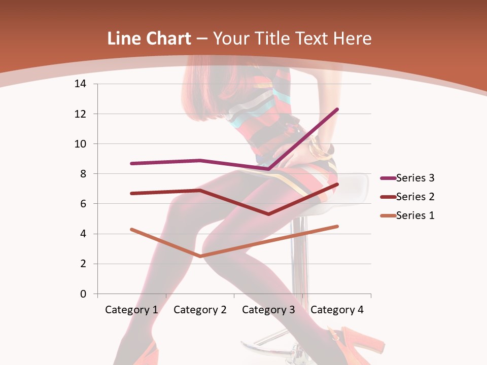 A Woman Sitting On A Stool With Her Legs Crossed PowerPoint Template