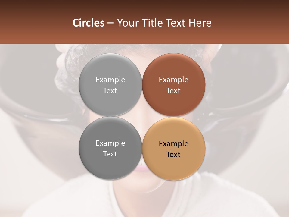 A Woman Getting Her Hair Styled By A Professional Hair Stylist PowerPoint Template