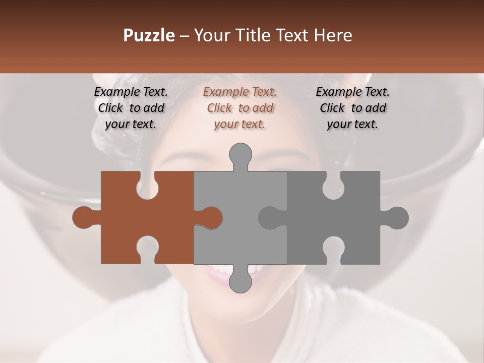 A Woman Getting Her Hair Styled By A Professional Hair Stylist PowerPoint Template