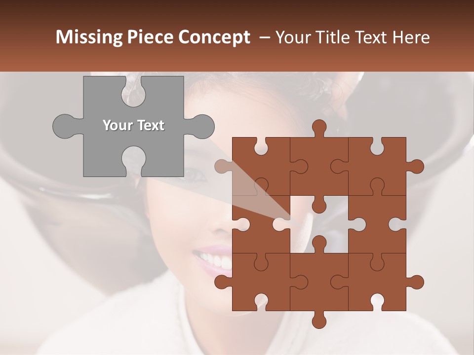 A Woman Getting Her Hair Styled By A Professional Hair Stylist PowerPoint Template