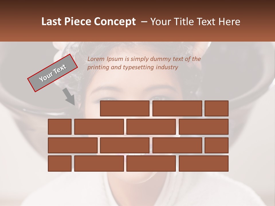 A Woman Getting Her Hair Styled By A Professional Hair Stylist PowerPoint Template