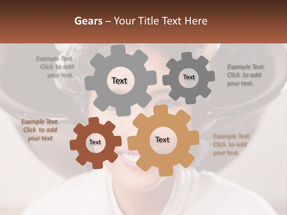 A Woman Getting Her Hair Styled By A Professional Hair Stylist PowerPoint Template