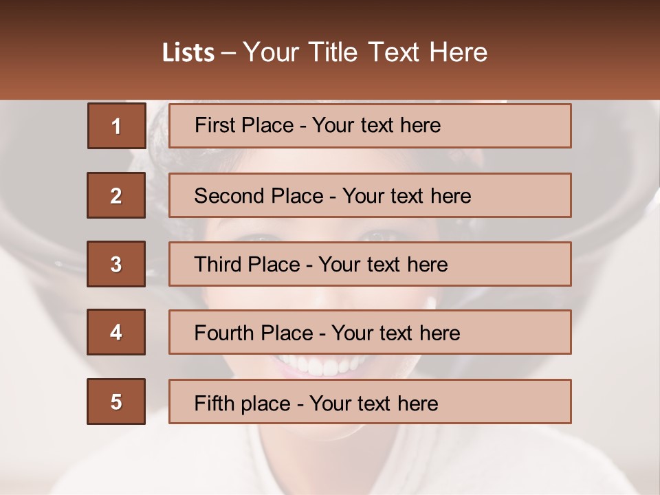 A Woman Getting Her Hair Styled By A Professional Hair Stylist PowerPoint Template