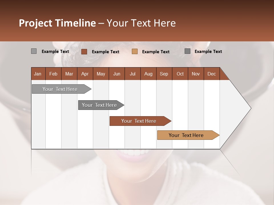 A Woman Getting Her Hair Styled By A Professional Hair Stylist PowerPoint Template