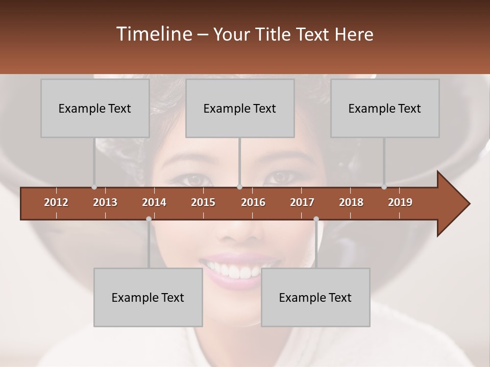 A Woman Getting Her Hair Styled By A Professional Hair Stylist PowerPoint Template