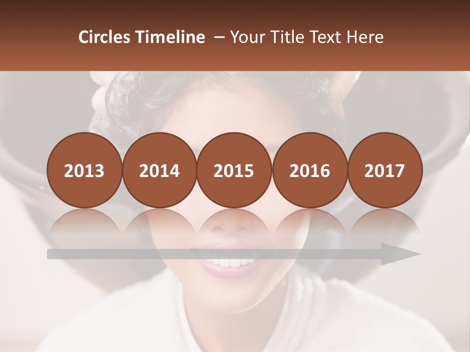 A Woman Getting Her Hair Styled By A Professional Hair Stylist PowerPoint Template