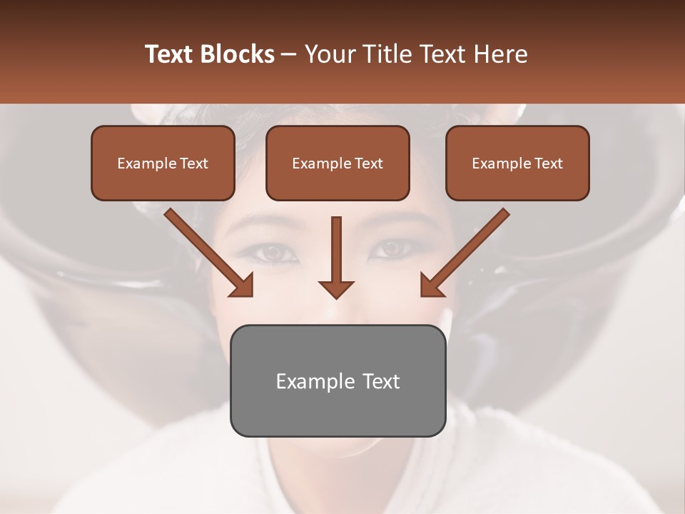 A Woman Getting Her Hair Styled By A Professional Hair Stylist PowerPoint Template