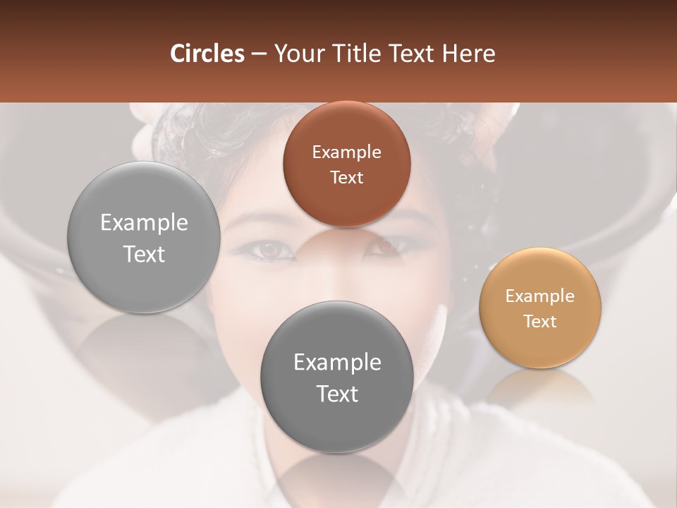 A Woman Getting Her Hair Styled By A Professional Hair Stylist PowerPoint Template